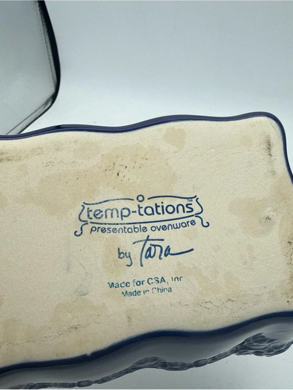 Temp-tations by Tara Cobalt Blue Country Lace Ovenware Loaf Pan 6.5x475”